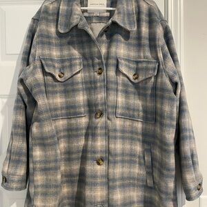 American Eagle Outfitters Blue Plaid Women's Jacket